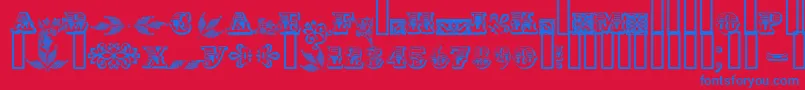 Asylbekm05.Kz Font – Blue Fonts on Red Background