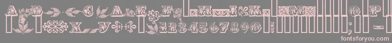 Fonte Asylbekm05.Kz – fontes rosa em um fundo cinza