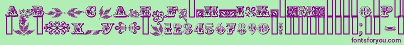 Asylbekm05.Kz Font – Purple Fonts on Green Background