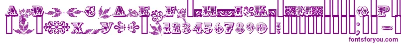 Asylbekm05.Kz Font – Purple Fonts on White Background