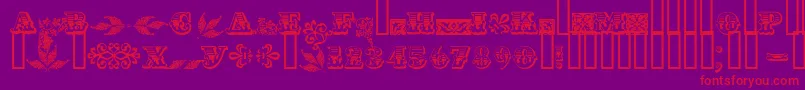 Asylbekm05.Kz-Schriftart – Rote Schriften auf violettem Hintergrund