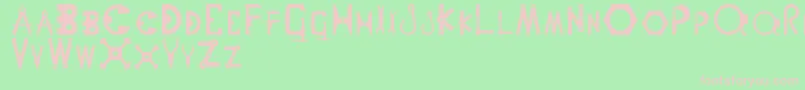 Nutsnbolts Font – Pink Fonts on Green Background