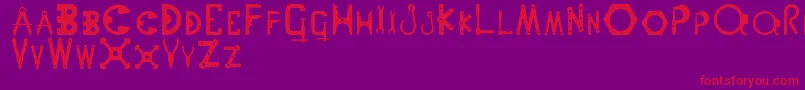 Nutsnbolts Font – Red Fonts on Purple Background