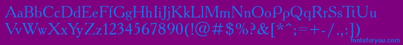 AAdemyactt Font – Blue Fonts on Purple Background