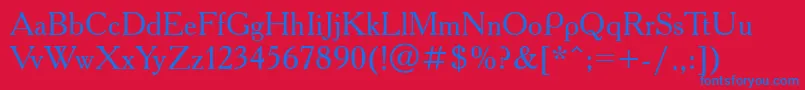 AAdemyactt Font – Blue Fonts on Red Background