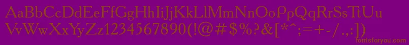 AAdemyactt Font – Brown Fonts on Purple Background