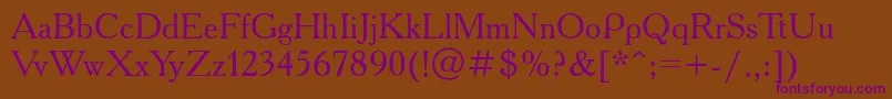 AAdemyactt Font – Purple Fonts on Brown Background