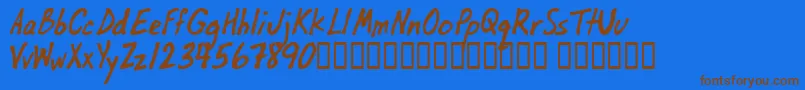 Oilbats Font – Brown Fonts on Blue Background