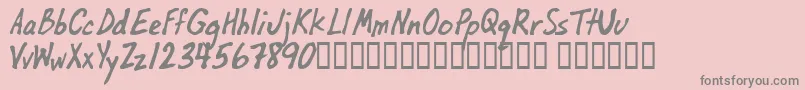 Oilbats Font – Gray Fonts on Pink Background