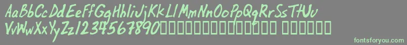 Oilbats Font – Green Fonts on Gray Background