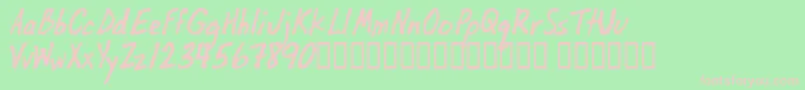 Oilbats Font – Pink Fonts on Green Background