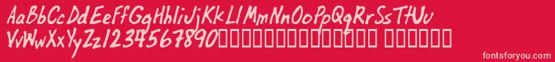 Oilbats Font – Pink Fonts on Red Background