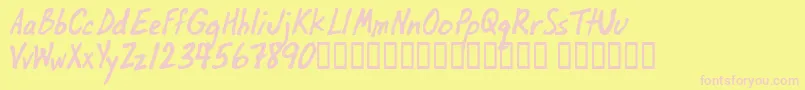 Oilbats Font – Pink Fonts on Yellow Background