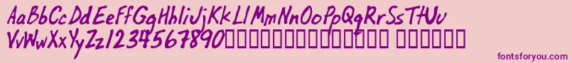Oilbats Font – Purple Fonts on Pink Background