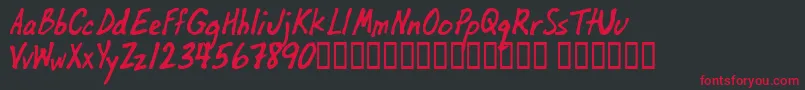 Oilbats Font – Red Fonts on Black Background