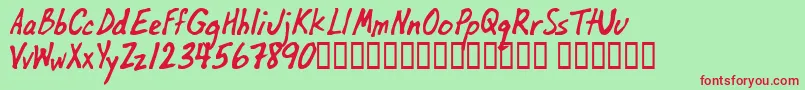 Oilbats Font – Red Fonts on Green Background
