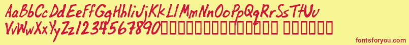 Oilbats Font – Red Fonts on Yellow Background