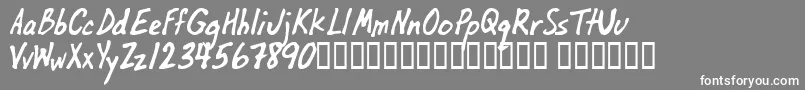 Oilbats Font – White Fonts on Gray Background