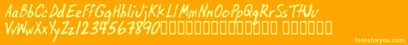 Oilbats Font – Yellow Fonts on Orange Background