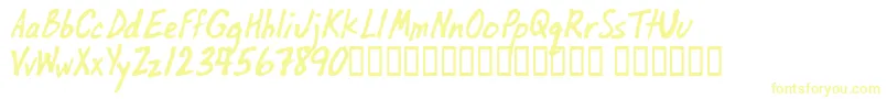 Oilbats Font – Yellow Fonts on White Background