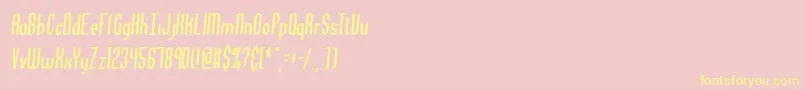 GreatHeightsBrk Font – Yellow Fonts on Pink Background