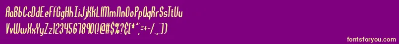 GreatHeightsBrk Font – Yellow Fonts on Purple Background