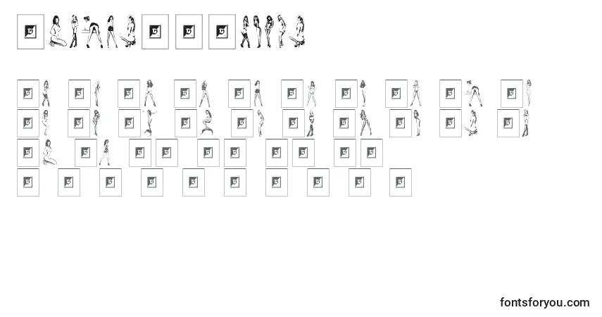 Czcionka CutiesByCarlos – alfabet, cyfry, specjalne znaki