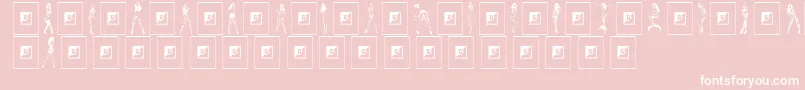 CutiesByCarlos Font – White Fonts on Pink Background