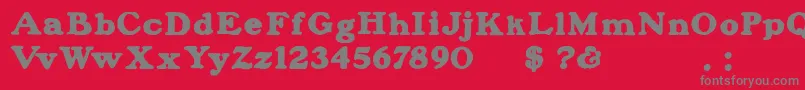 BlanchardInland Font – Gray Fonts on Red Background