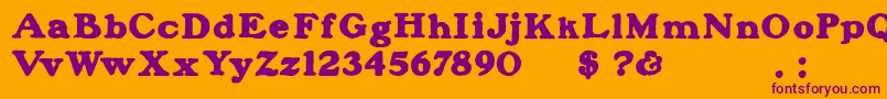 BlanchardInland Font – Purple Fonts on Orange Background