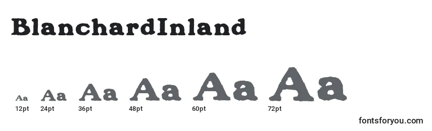 BlanchardInland Font Sizes