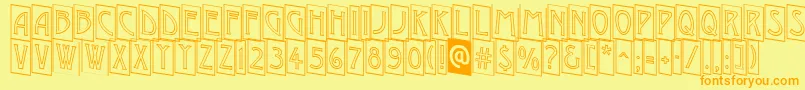 AModernocmotldn Font – Orange Fonts on Yellow Background