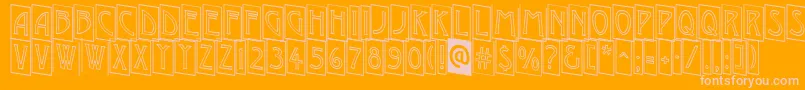 AModernocmotldn Font – Pink Fonts on Orange Background