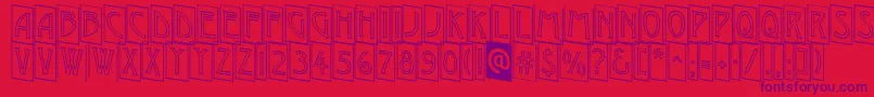 AModernocmotldn Font – Purple Fonts on Red Background