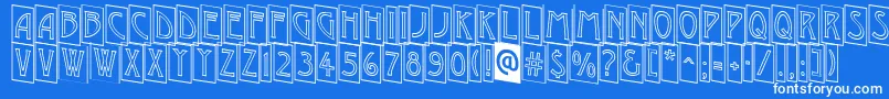 AModernocmotldn Font – White Fonts on Blue Background