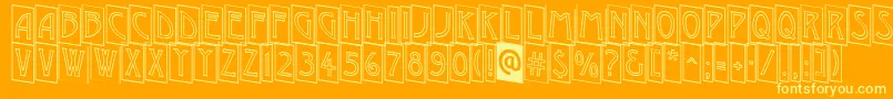 AModernocmotldn Font – Yellow Fonts on Orange Background