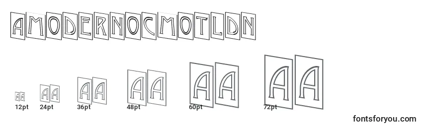 AModernocmotldn Font Sizes