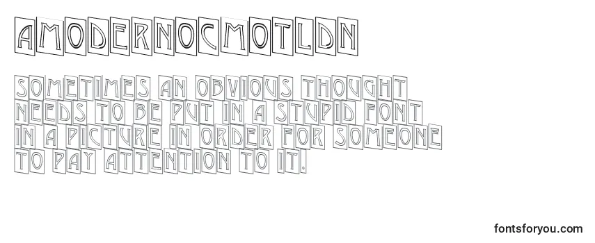 Review of the AModernocmotldn Font