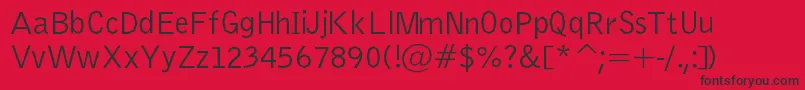 DelinquentRegular Font – Black Fonts on Red Background