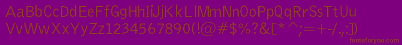 DelinquentRegular Font – Brown Fonts on Purple Background