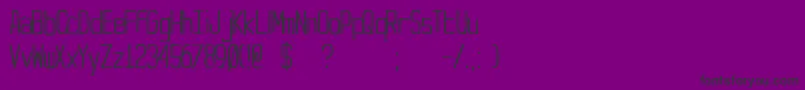 YachtingType-fontti – mustat fontit violetilla taustalla
