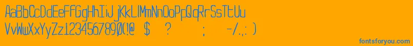 YachtingType Font – Blue Fonts on Orange Background