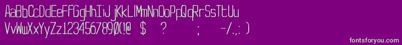 YachtingType Font – Green Fonts on Purple Background
