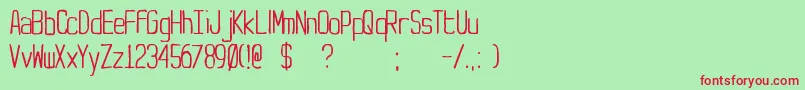 YachtingType Font – Red Fonts on Green Background