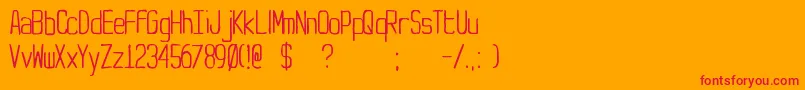 YachtingType Font – Red Fonts on Orange Background