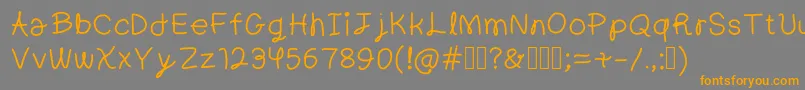 LittlePicnic Font – Orange Fonts on Gray Background
