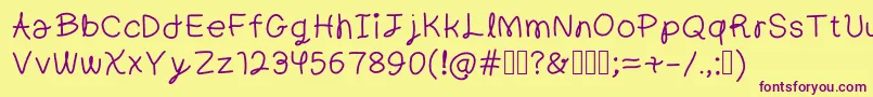 LittlePicnic Font – Purple Fonts on Yellow Background