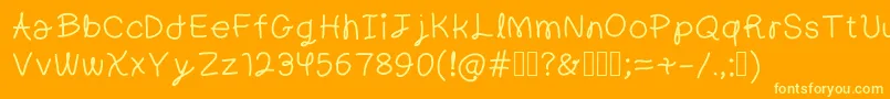 LittlePicnic Font – Yellow Fonts on Orange Background