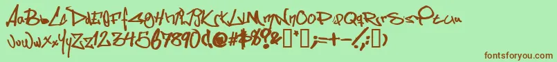 Somesb Font – Brown Fonts on Green Background