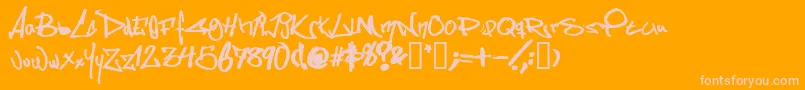 Somesb Font – Pink Fonts on Orange Background